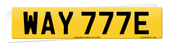 Registration number WAY 777E